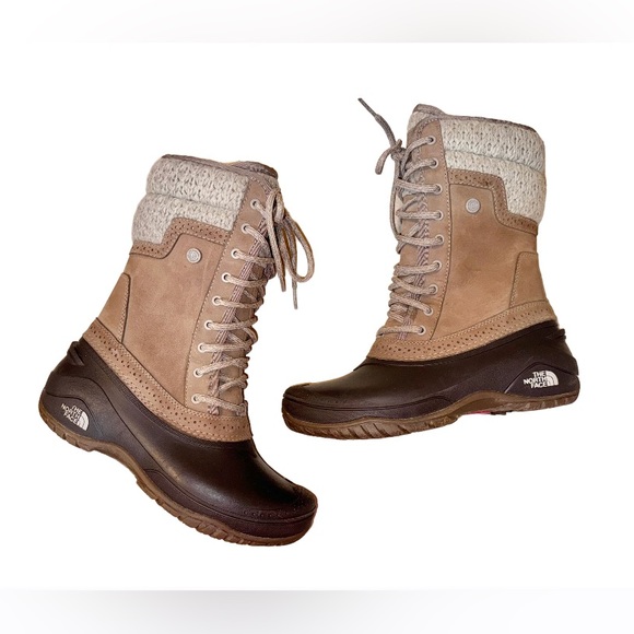 TNF THE NORTH FACE Shellista 2 midi fur leather snow boots women’s size 6 - Picture 4 of 17